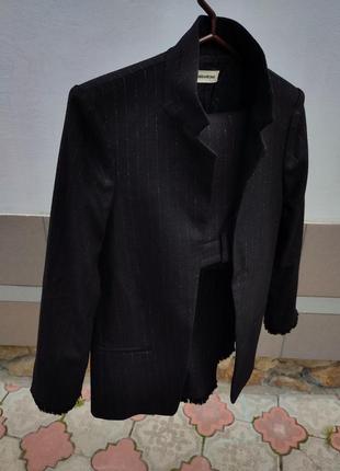 Дизайнерский костюм zadig &voltaire блейзер+брюки с бахромой8 фото
