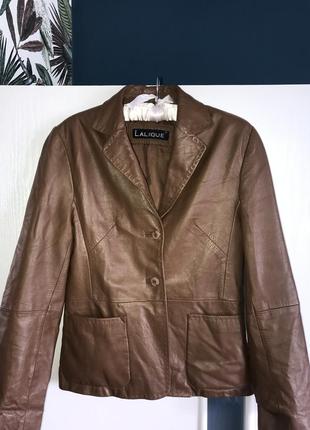 Брендова шкіряна курточка lalique р 36