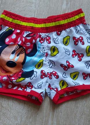 Детские яркие шорты от minnie mouse disney для девочки