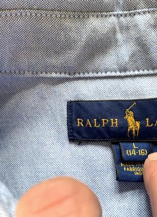 Підліткова бавовняна сорочка з довгими рукавами polo ralph lauren7 фото