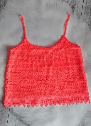 Майка на тонких бретелях, літня майка h&m, яскрава майка