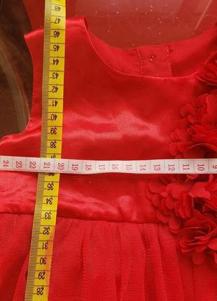 George святкова сукня дитяче плаття дівчинки 9-12м 74-80см червоне на рочок день народження3 фото