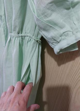 Лляне плаття м'ятного кольору, top shop. s-m.3 фото