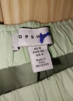 Лляне плаття м'ятного кольору, top shop. s-m.5 фото