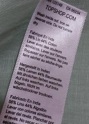 Лляне плаття м'ятного кольору, top shop. s-m.6 фото