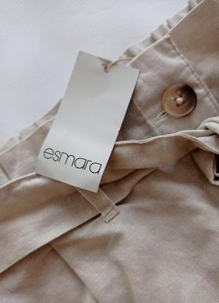 Esmara. льняная юбка с высоким поясом.4 фото