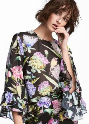 Блуза h&m квітковий принт2 фото