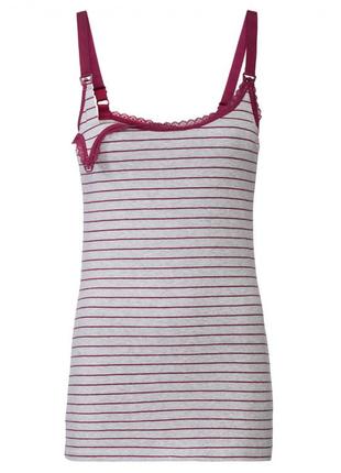 Майка для кормящих мам с вшитым топом для женщины esmara lycra® 357572 серый
