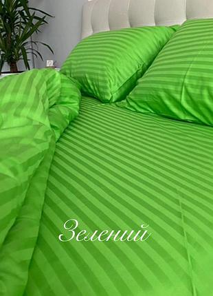 Страйп сатин, простинь на резинці, комплекти постільної білизни