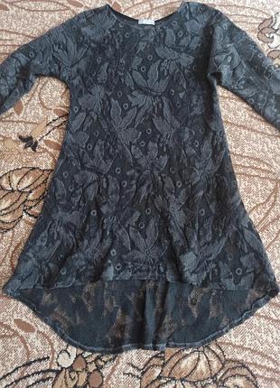 Сіра напівпрозора сукня, асиметрична туніка, сукня zena