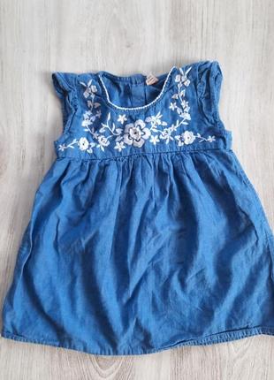 Легкий літній катоновый сукня сарафан tu 18-24мес 1.5-2.5 рік