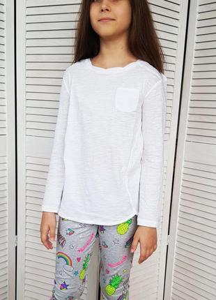 Білосніжна футболка блуза реглан zara з вишивкою 6-7 років, 8-9 років2 фото