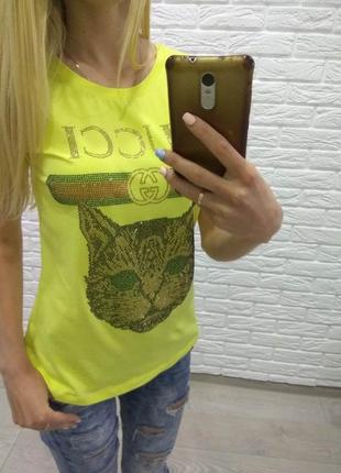 Хит лета, модная футболка в стиле gucci s, m, l, xl