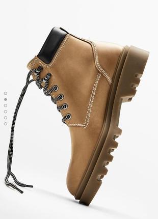 Шкіряні черевики massimo dutti, устілка 26-26,3 (нюанс враховано в ціні)