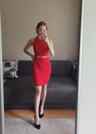 Дуже стильне червоне плаття, червона сукня2 фото