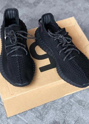 Супер! кроссовки кросівки adidas yeezy boost 350 v2 black reflective шнурки8 фото