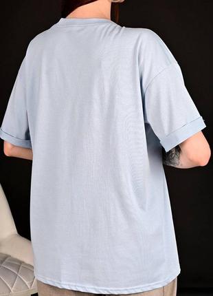 Оригинальная женская футболка с украшением оверсайз, oversize, футболка жіноча, див.заміри4 фото