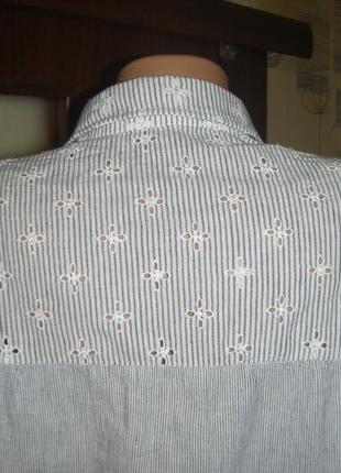 Комфортная хлопковая рубашка с прошвой, размер 18-xl-526 фото