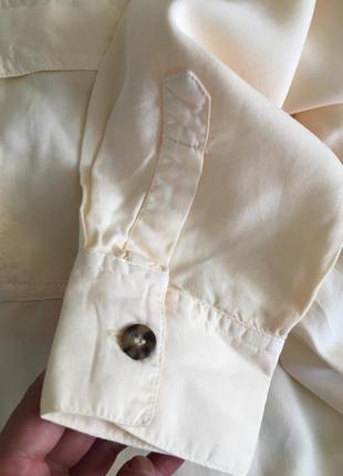 Сорочка ніжно кремового кольору, блуза, рубашка с карманами4 фото