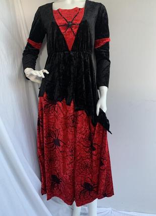 Відьма вампір вампірша павучиха карнавальна сукня з маскою2 фото