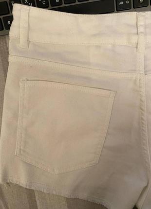 Білі легкі джинсові шорти джинсові шорти h&m3 фото