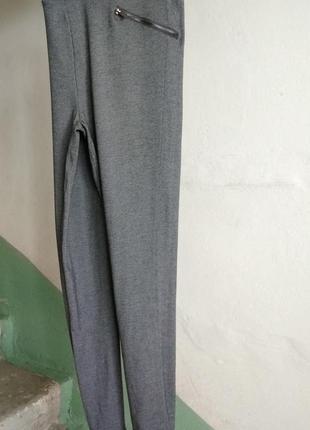 Р 12 / 46-48 актуальные базовые серые штаны брюки стрейчевые трикотаж atmosphere3 фото