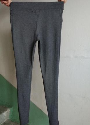 Р 12 / 46-48 актуальные базовые серые штаны брюки стрейчевые трикотаж atmosphere2 фото