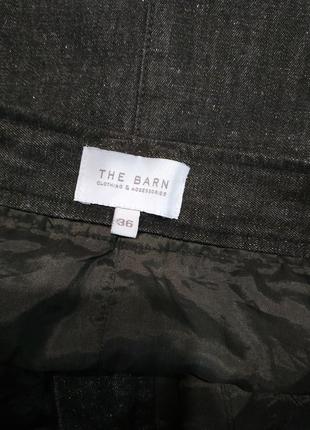 Крутая мерцающая джинсовая юбка с отстегивающейся баской / эксклюзив6 фото
