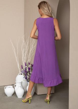 Фіолетове асиметричне плаття2 фото