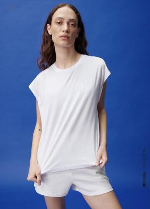 Zara белая футболка топ xl2 фото
