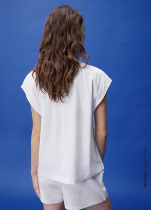Zara белая футболка топ xl3 фото