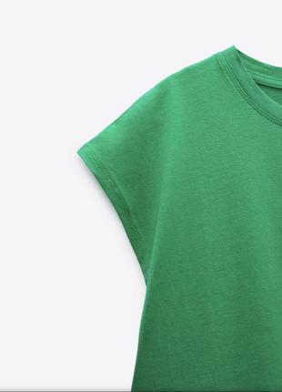 Zara зелёная  футболка топ м5 фото