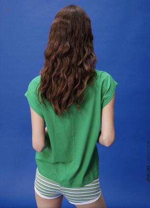 Zara зелёная  футболка топ м3 фото
