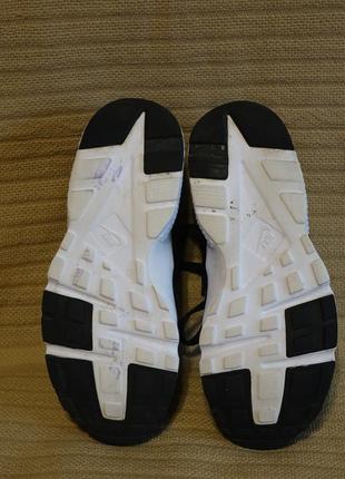 Комбинированные черные фирменные кроссовки nike air huarache 38 р. ( 24см.)8 фото