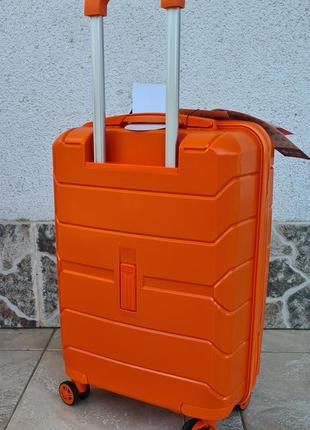 Яркий прочный чемодан  mcs turkey 🇹🇷  из  полипропилена  оранжевый5 фото