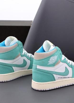 Жіночі кросівки nike air jordan 1 mid mint white 36-37-38-39-40-416 фото