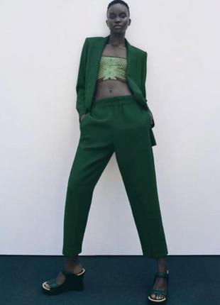 Zara зелені штани l
