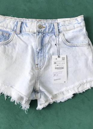 Zara джинсовые шорты 36