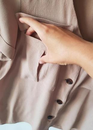 Рубашка с коротким рукавом блуза с накладными карманами warehouse6 фото