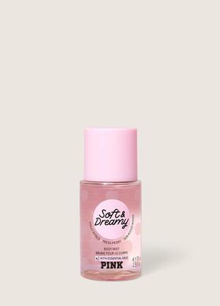 Парфюмированный мини спрей мист soft and dreamy victoria's secret виктория сикрет вікторія сікрет pink оригинал