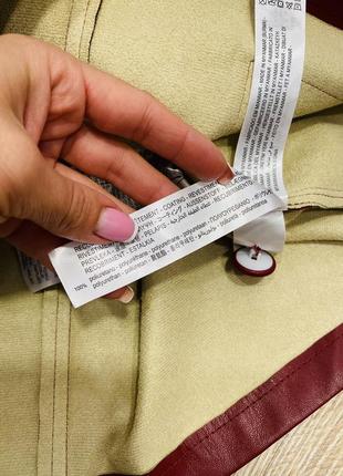 Шкіряна юбка zara з накладними карманами4 фото