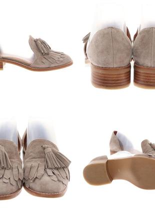 Замшеві дизайнерські балетки jeffrey campbell з китицями і бахромою туфлі лофери10 фото