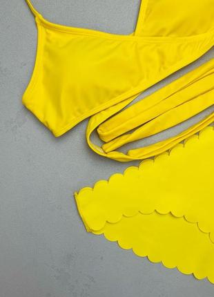 Комбінований купальник в жовтому кольорі 💛5 фото