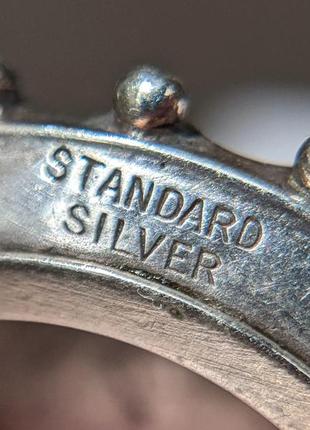 Антикварная серебряная брошь викторианская англия 1900 годы брошка старинная серебро5 фото