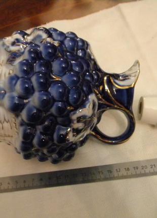 Графин - глечик виноград в кошику фарфор срср лпз