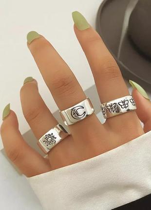 Набір широких кілець кільця, набір каблучок кільця