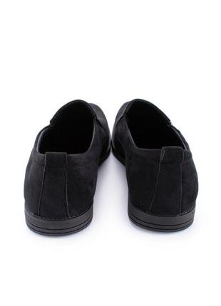 Мужские черные туфли на каблуке эко замша4 фото
