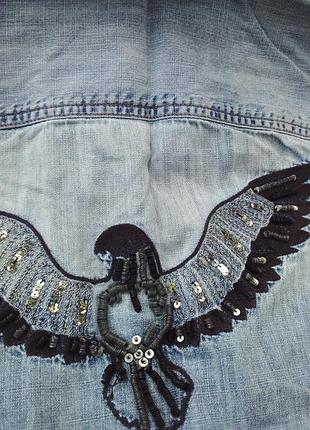 Джинсова сорочка з орлом 6