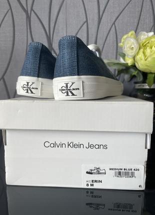 Кеди calvin klein, джинсові кеди calvin klein, erin monogram logo sneaker7 фото