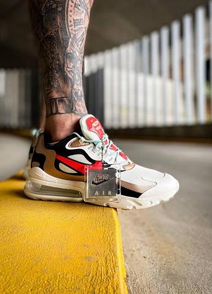 Nike react 270 white red beige жіночі кросівки найк